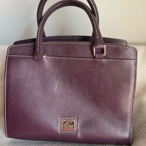 Dooney & Bourke Plum Leather Satchel
